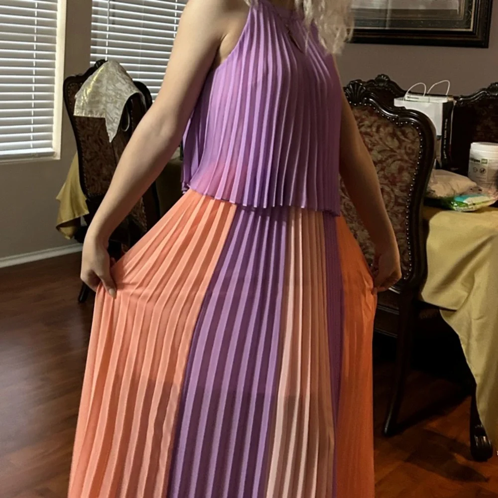 Chic Lavender and Peach Dress - Picture 1 of 7